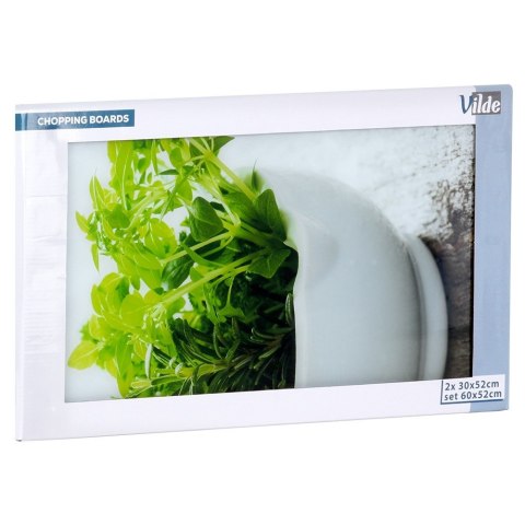Deska do krojenia i osłona kuchenki szklana 60x52cm VILDE 259679