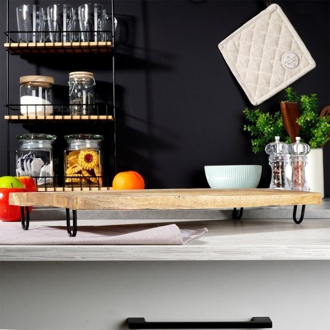Deska do serwowania drewniana na nóżkach stolik na łóżko do łóżka 49x25cm VILDE 128021