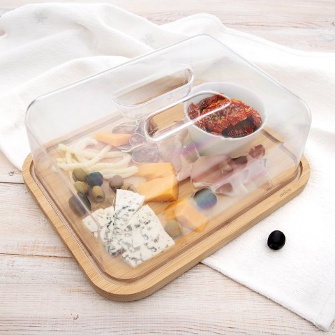 Deska do serwowania drewniana z pokrywką 28x22x11cm ORION 126849