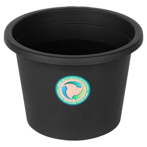 Doniczka ogrodowa plastikowa czarna okrągła duża 27,5 cm VILDE 339514