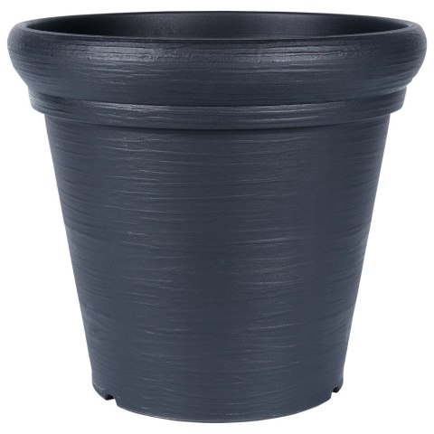 Doniczka ogrodowa plastikowa czarna okrągła duża 38x34 cm VILDE 339499