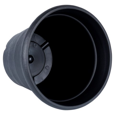 Doniczka ogrodowa plastikowa czarna okrągła duża 38x34 cm VILDE 339499