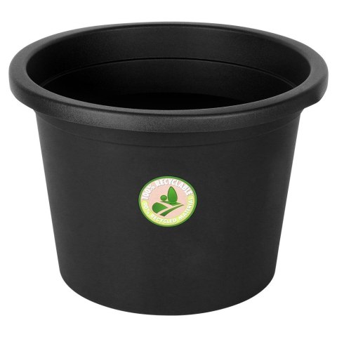 Doniczka ogrodowa plastikowa czarna okrągła duża 39 cm VILDE 339516