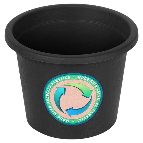 Doniczka ogrodowa plastikowa czarna okrągła mała 14,5 cm 3 szt. VILDE 339511