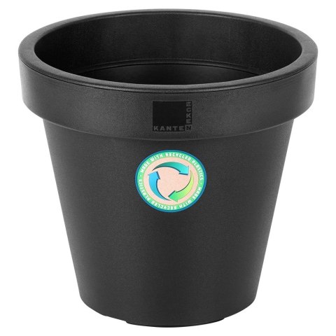 Doniczka ogrodowa plastikowa czarna okrągła mała 29 cm VILDE 339508-S