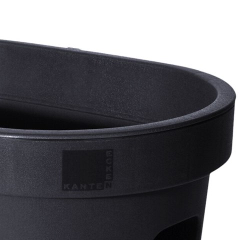 Doniczka ogrodowa plastikowa czarna podłużna duża 39,5x24 cm VILDE 339334