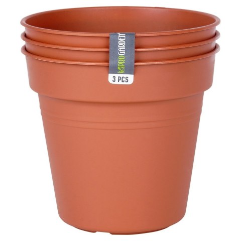 Doniczka ogrodowa plastikowa okrągła duża 17 cm 3 szt. PROGARDEN 339520