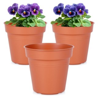 Doniczka ogrodowa plastikowa okrągła mała 13 cm 3 szt. PROGARDEN 339518