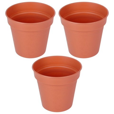 Doniczka ogrodowa plastikowa okrągła średnia 15 cm 3 szt. PROGARDEN 339519