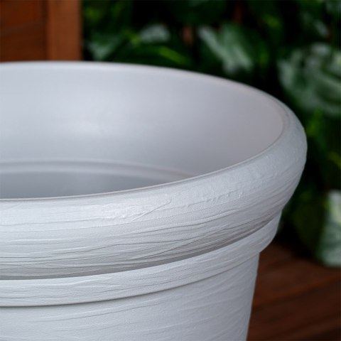 Doniczka ogrodowa plastikowa szara okrągła duża 38x34 cm VILDE 339500