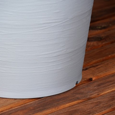 Doniczka ogrodowa plastikowa szara okrągła duża 38x34 cm VILDE 339500