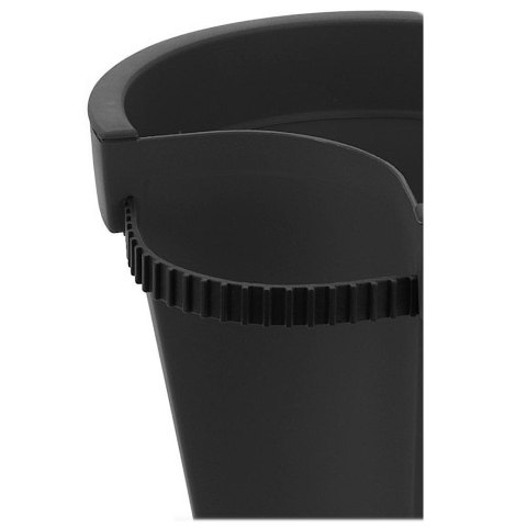 Doniczka zawieszana na rynnę plastikowa czarna mała 24 cm VILDE 339146