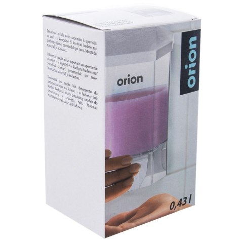 Dozownik do mydła płynu do naczyń na mydło naścienny wiszący 430ml ORION 530780