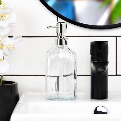 Dozownik do mydła płynu do naczyń szklany przeźroczysty duży 550ml ORION 530786