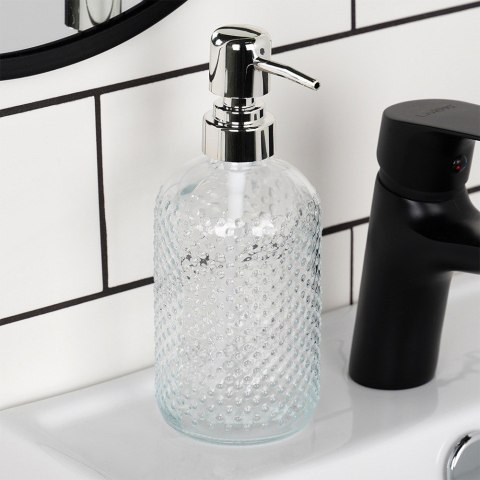Dozownik szklany na mydło do mydła płynu do naczyń zlewozmywaka 430ml ORION 530785