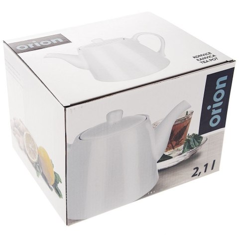 Dzbanek porcelanowy do zaparzania herbaty kawy ziół biały 2L ORION 156005