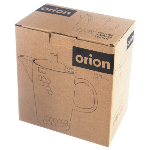 Dzbanek stołowy do kawy herbaty na herbatę ceramiczny czarny TEA TIME 1.3L ORION 156013