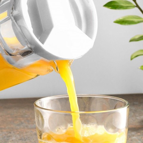 Dzbanek szklany na napoje sok wodę herbatę z pokrywką 1.5L stołowy VILDE 139289