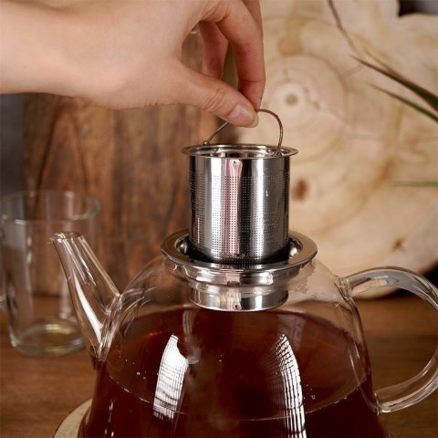 Dzbanek z zaparzaczem do herbaty szklany żaroodporny 1.65L ORION 152594