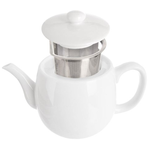 Dzbanek z zaparzaczem do parzenia herbaty porcelanowy biały 700ml MONA ORION 156010