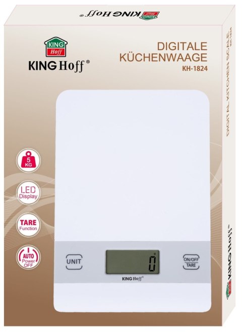 ELEKTRONICZNA WAGA KUCHENNA 1G / 5KG KINGHOFF KH-1824