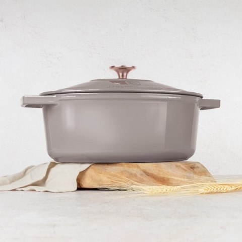 EMALIOWANA BRYTFANNA ŻELIWNA 4.65L 30CM BERLINGER HAUS STRONG MOLD TAUPE BH-6541