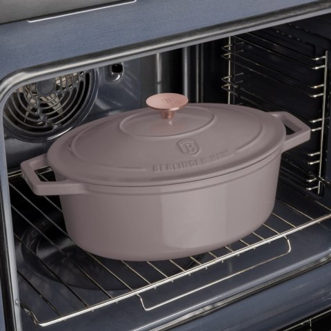 EMALIOWANA BRYTFANNA ŻELIWNA 4.65L 30CM BERLINGER HAUS STRONG MOLD TAUPE BH-6541