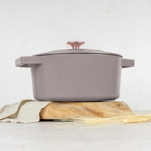 EMALIOWANY GARNEK ŻELIWNY 4.35L 24CM BERLINGER HAUS STRONG MOLD TAUPE BH-6525