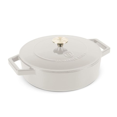 EMALIOWANY NISKI GARNEK ŻELIWNY 2.57L 26CM BERLINGER HAUS STRONG MOLD SAHARA BH-6530