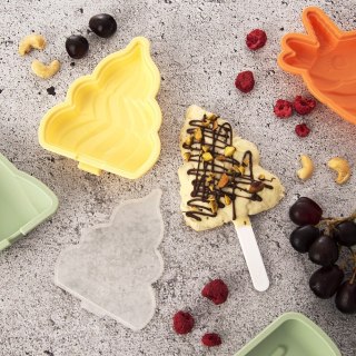 FOREMKA NA LODY SORBET FORMA DO LODÓW NA PATYKU SILIKONOWA Z POKRYWKĄ CHOINKA ORION 151798