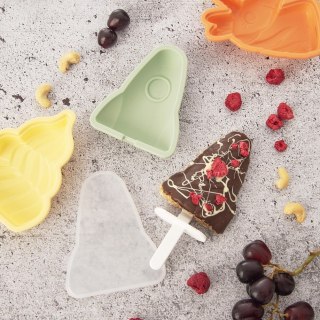 FOREMKA NA LODY SORBET FORMA DO LODÓW NA PATYKU SILIKONOWA Z POKRYWKĄ RAKIETA ORION 154401