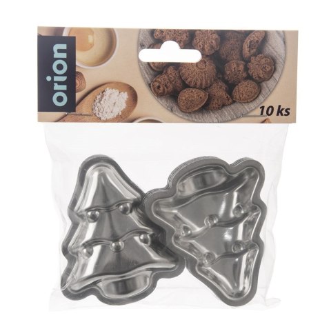 FOREMKI BLASZKI DO PIECZENIA CIASTEK STALOWA ZESTAW 10 SZTUK CHOINKA ORION 121028