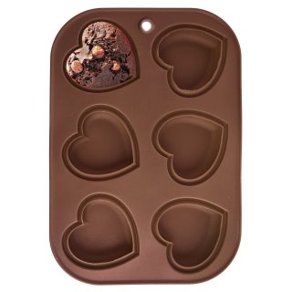 FORMA DO PIECZENIA 6 MUFFINEK BABECZEK BABECZKI SILIKONOWA BRĄZOWA SILLINIE ORION 151742