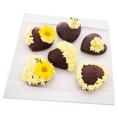 FORMA DO PIECZENIA 6 MUFFINEK BABECZEK BABECZKI SILIKONOWA BRĄZOWA SILLINIE ORION 151742