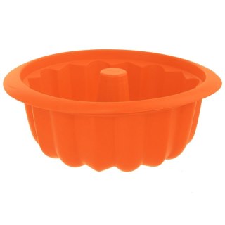 FORMA DO PIECZENIA BABKI CIASTA SILIKONOWA Z KOMINEM POMARAŃCZOWA 26CM SILLINIE ORION 151733