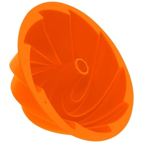 FORMA DO PIECZENIA BABKI Z KOMINEM SILIKONOWA POMARAŃCZOWA KWIAT 23.5CM SILLINIE ORION 151711