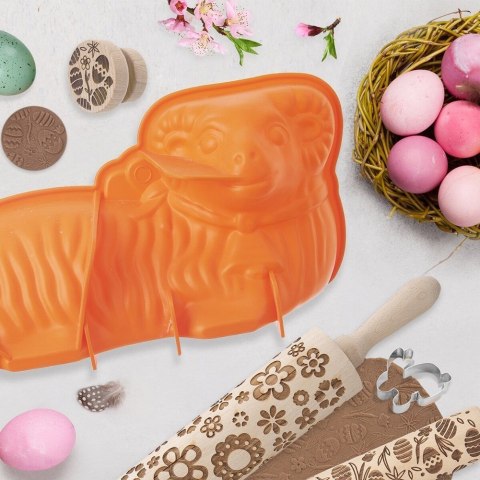 FORMA DO PIECZENIA CIASTA BABKI SILIKONOWA BARANEK POMARAŃCZOWA SILLINIE ORION 151735