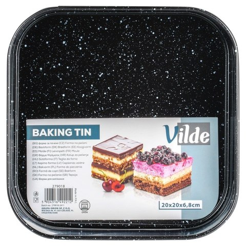 FORMA DO PIECZENIA CIASTA ROZPINANA NIEPRZYWIERAJĄCA 20X20X6.8CM VILDE 279018
