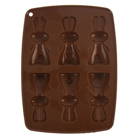 FORMA DO PIECZENIA CIASTEK I PRALIN SILIKONOWA BRĄZOWA ZAJĄCZEK SILLINIE ORION 151784