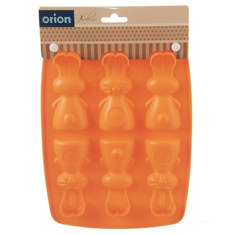 FORMA DO PIECZENIA CIASTEK I PRALIN SILIKONOWA POMARAŃCZOWA ZAJĄCZEK SILLINIE ORION 151785