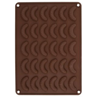 FORMA DO PIECZENIA CIASTEK MINI ROGALIKÓW SILIKONOWA BRĄZOWA ROGALIKI SILLINIE ORION 151761
