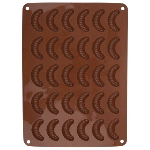 FORMA DO PIECZENIA CIASTEK MINI ROGALIKÓW SILIKONOWA BRĄZOWA ROGALIKI SILLINIE ORION 151761