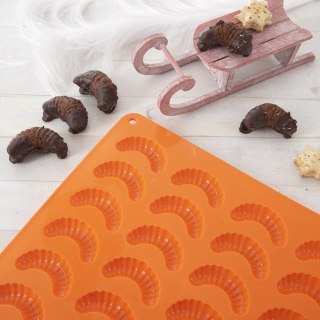 FORMA DO PIECZENIA CIASTEK MINI ROGALIKÓW SILIKONOWA POMARAŃCZOWA ROGALIKI SILLINIE ORION 151762