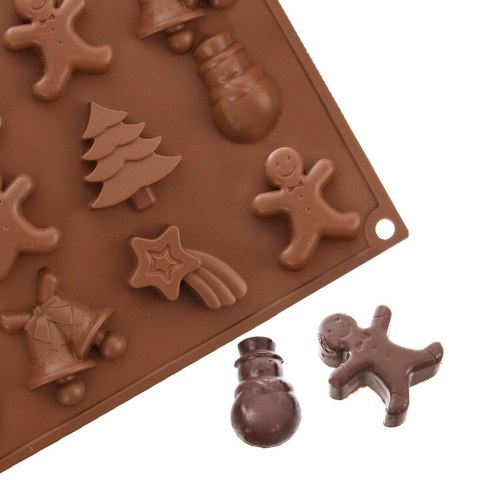 FORMA DO PIECZENIA MINI CIASTEK SILIKONOWA POMARAŃCZOWA ŚWIĄTECZNA MIX SILLINIE ORION 151753