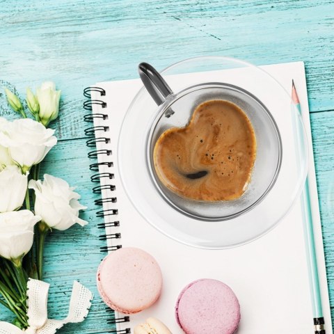 Filiżanki termiczne ze spodkiem do kawy herbaty DOUBLE 160ml 2 sztuki ORION 129494