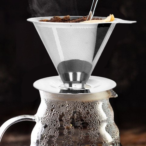 Filtr do zaparzania parzenia filtrowania kawy stalowy lejek zaparzacz ORION 120452