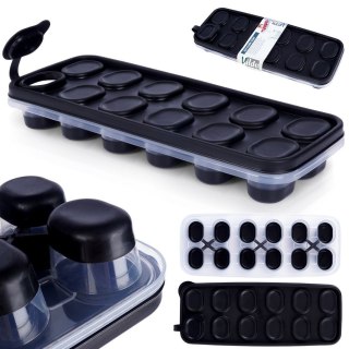 Forma do 12 kostek lodu z pokrywką na lód kostki foremka 25 cm VILDE 259296