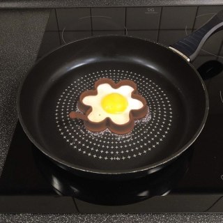 FORMA DO SMAŻENIA JAJEK NALEŚNIKÓW PANCAKE SILIKONOWA BRĄZOWA KWIAT 12CM SILLINIE ORION 151792
