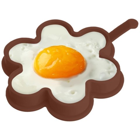 FORMA DO SMAŻENIA JAJEK NALEŚNIKÓW PANCAKE SILIKONOWA BRĄZOWA KWIAT 12CM SILLINIE ORION 151792