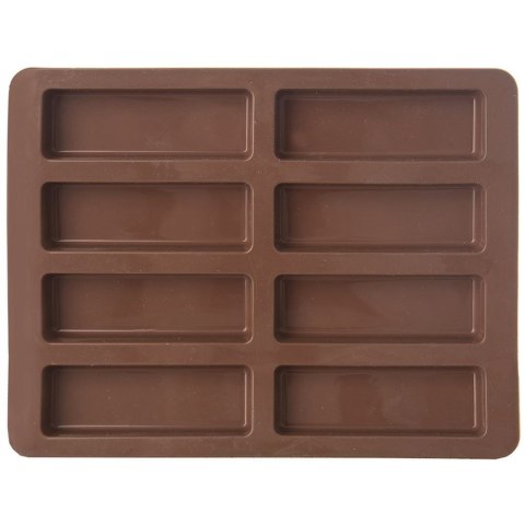 FORMA FOREMKA DO BATONÓW MUSLI SILIKONOWA BRĄZOWA SILLINIE 22X16.5X1.5CM ORION 151793
